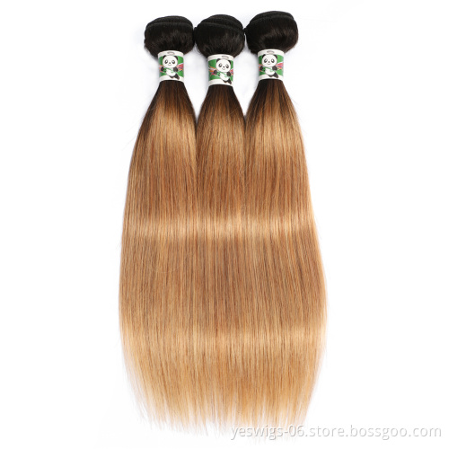 Cheap Human Hair Malaysian 1b-27 Pre Colored Extensions Cuticle Aligned Malaysian Hair Bright Ombre 1b-27 Body Wave Hair Bundles